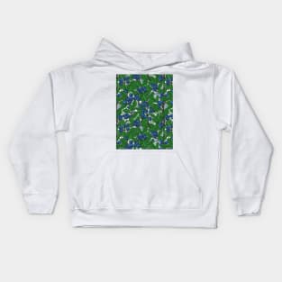 Blueberry on white Kids Hoodie